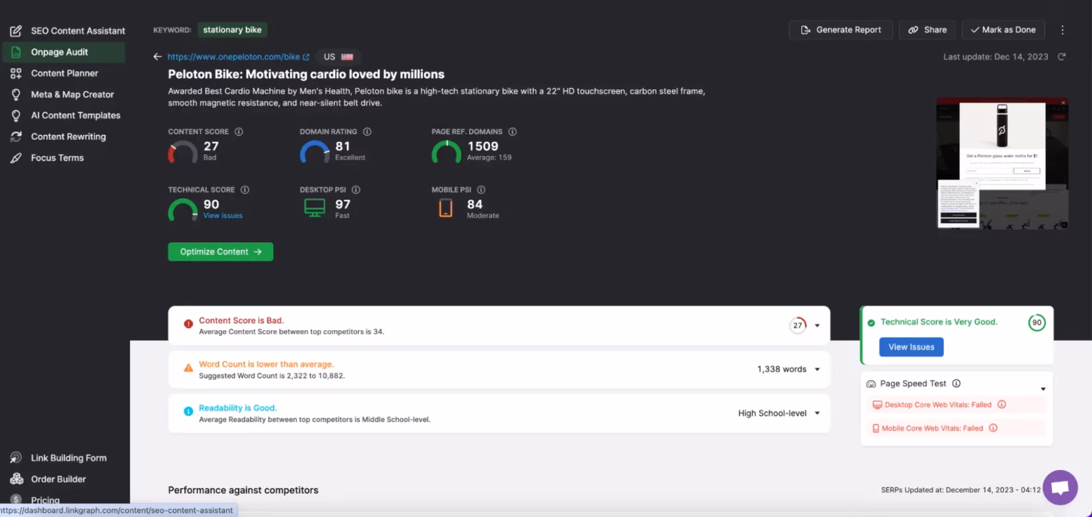 Quickly Check For Content Quality and On-Page SEO