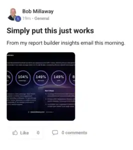 Bob Millaway Testimonial