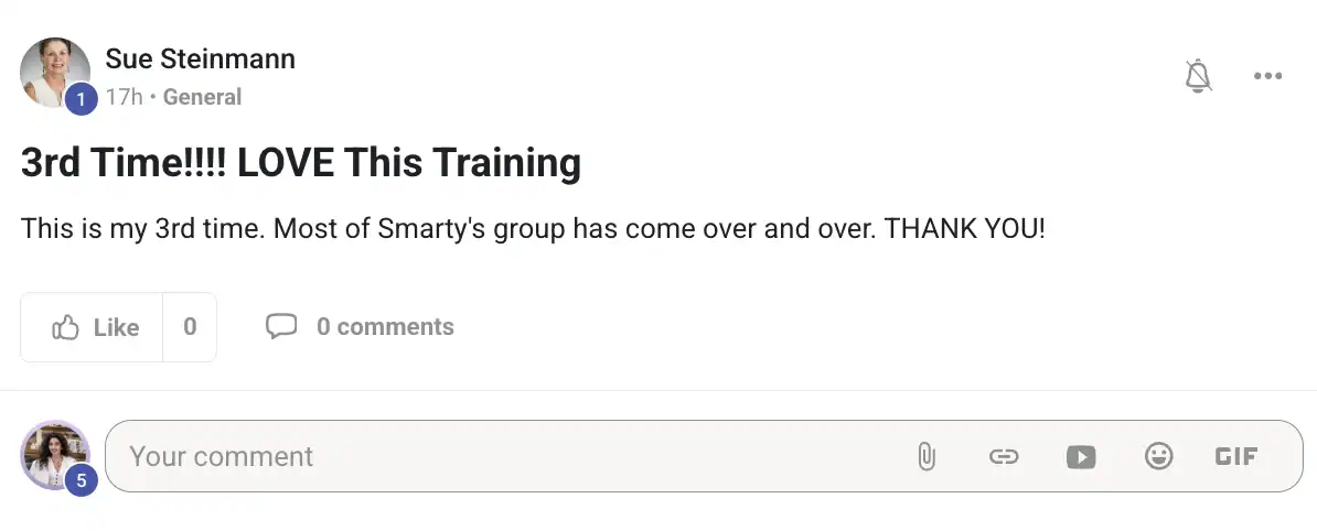 Sue Steinmann testimonial