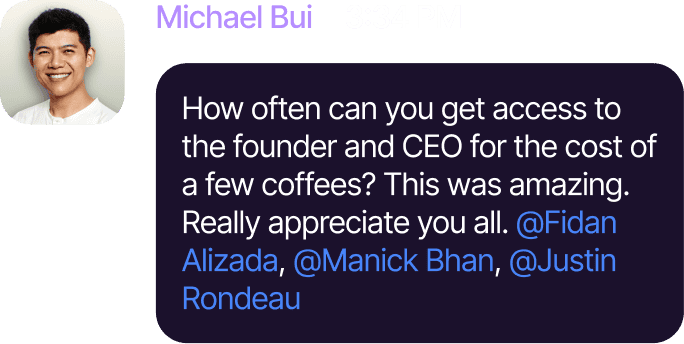 Customer Michael Bui
