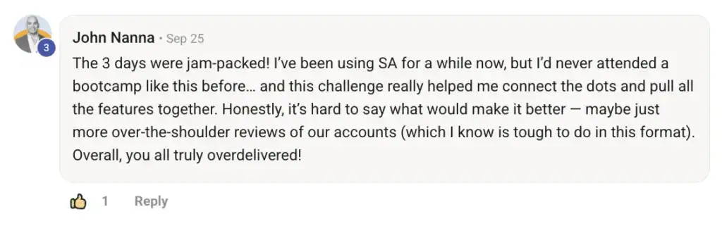 John Nanna testimonial
