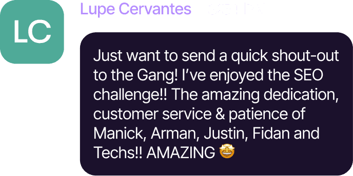 Customer Lupe Cervantes