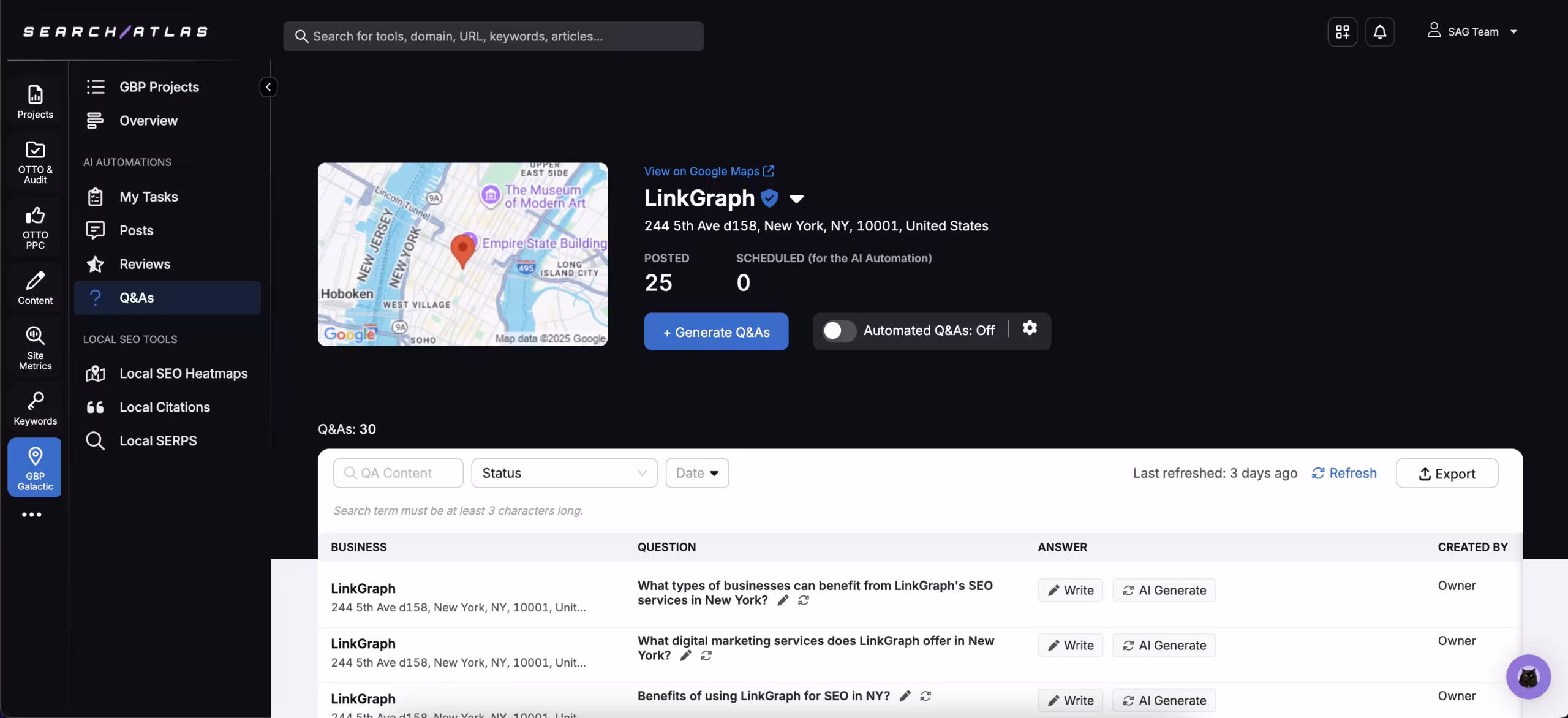 Add Q&A That Matches Local Search Intent