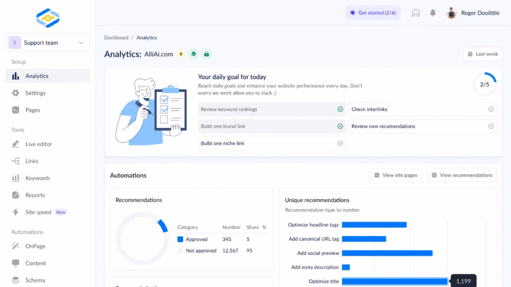 Via Alli AI Alli AI Main Dashboard