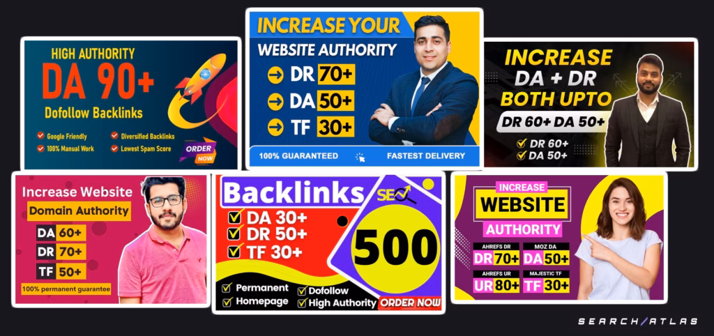 Buy them. Fake them. We’re just as tired as you are of how easy it is to manipulate these metrics. backlinks sellers domain authority da domain rating dr trust flow tf manipulate metrics
