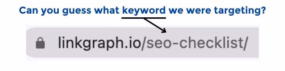 Can you guess which keyword we were targeting?