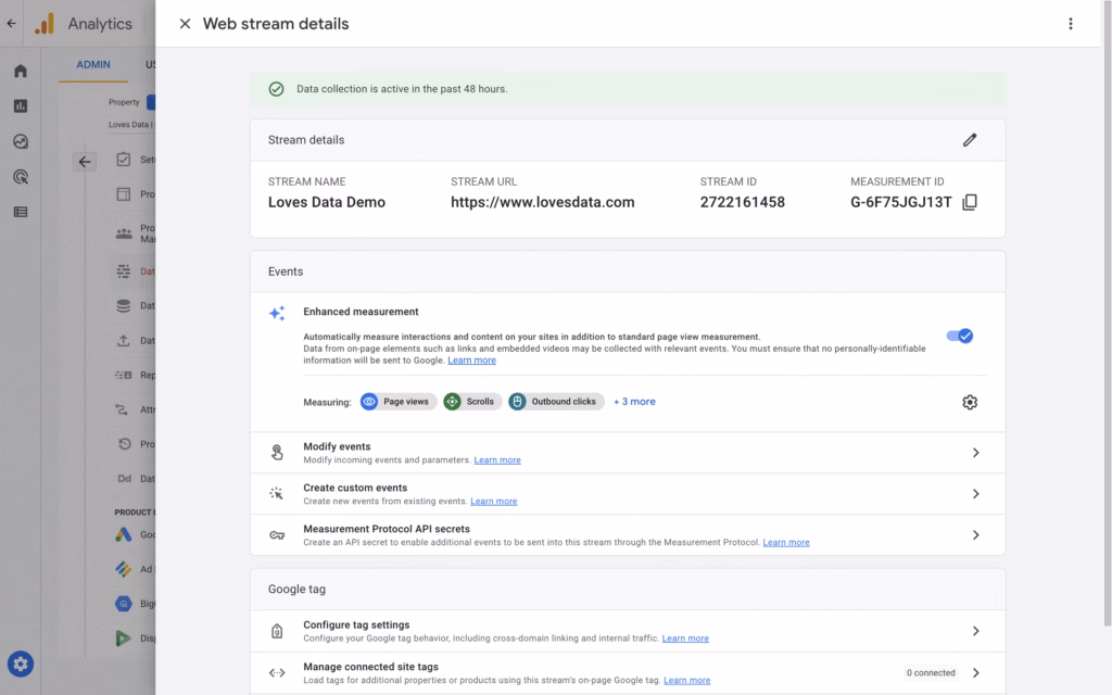 Google Analytics Scroll depth example from LovesData Google Analytics Scroll Depth Events Example from LovesData