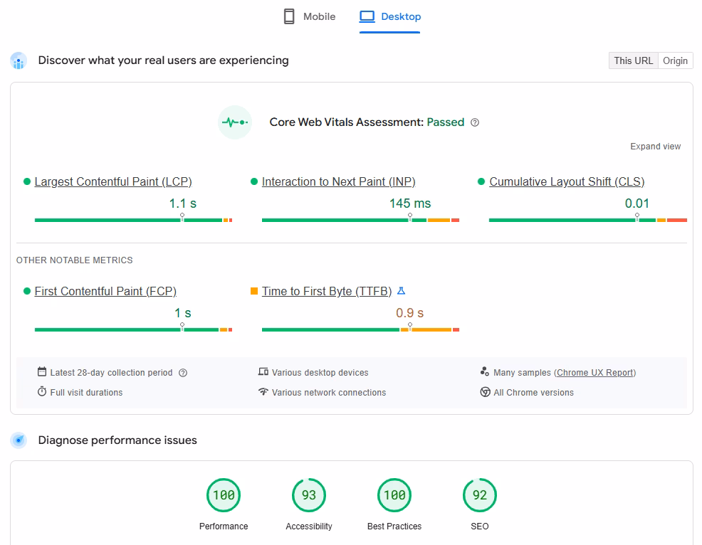 Via Google PageSpeed Insights Google PageSpeed Insights