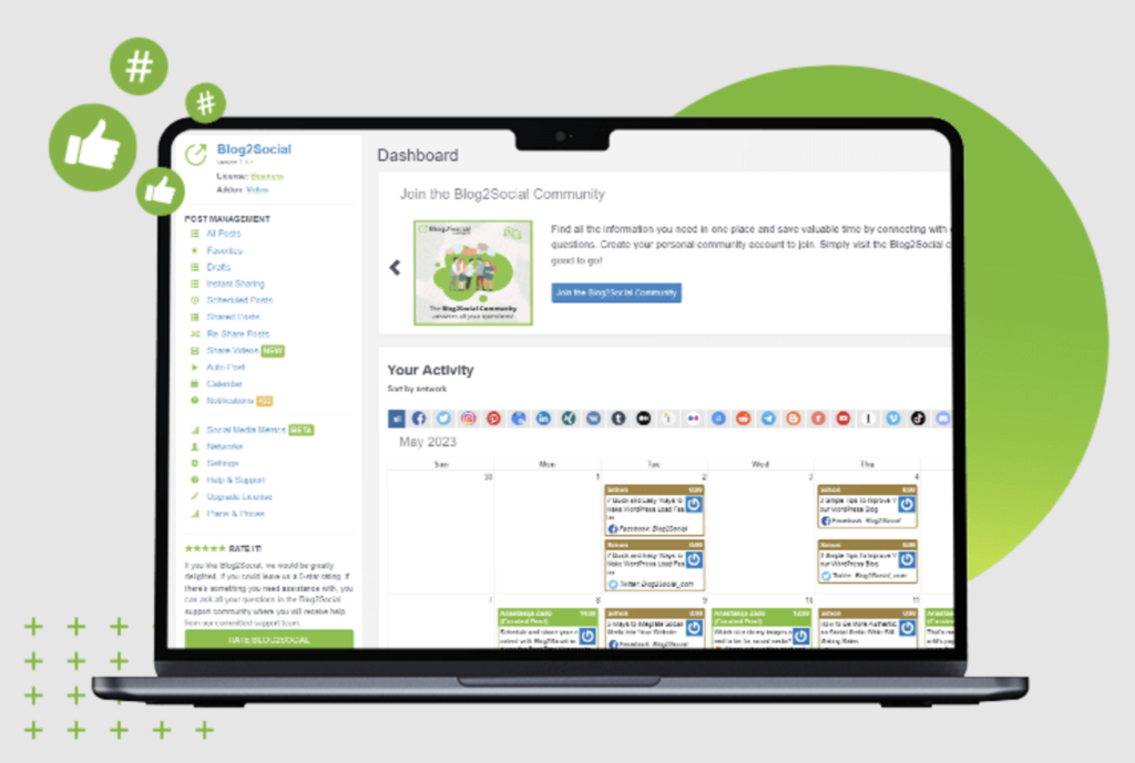 Via Blog2Social Blog2Social dashboard