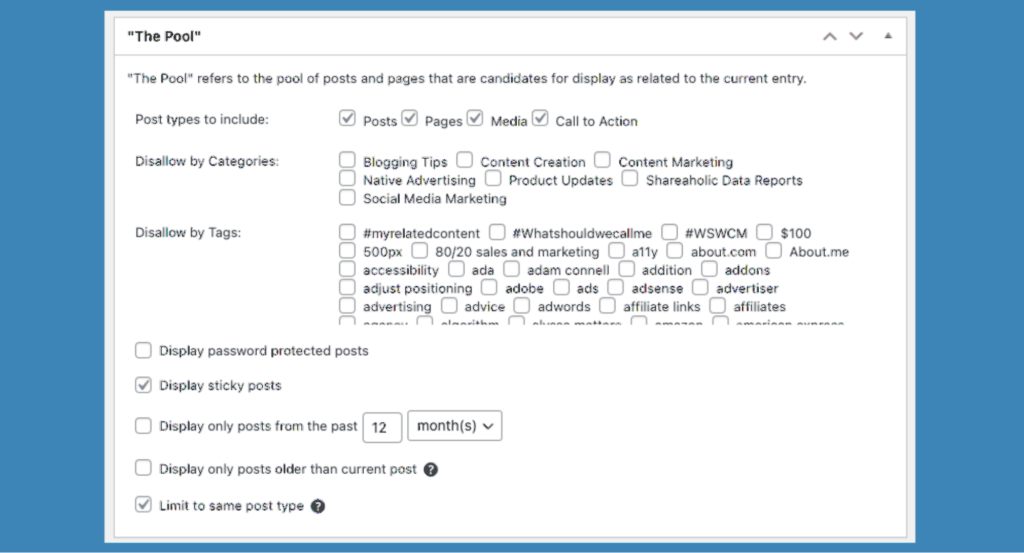 Via WordPress YARPP plugin