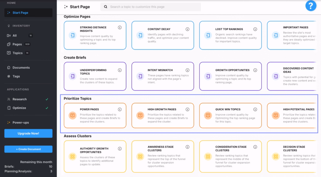 Via MarketMuse content planning feature in marketmuse