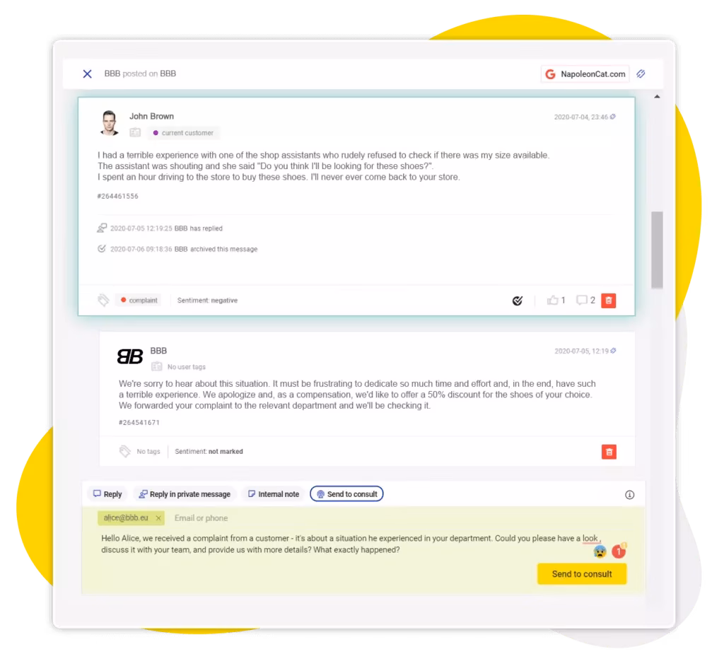 Via NapoleonCat NapoleonCat GBP Review management