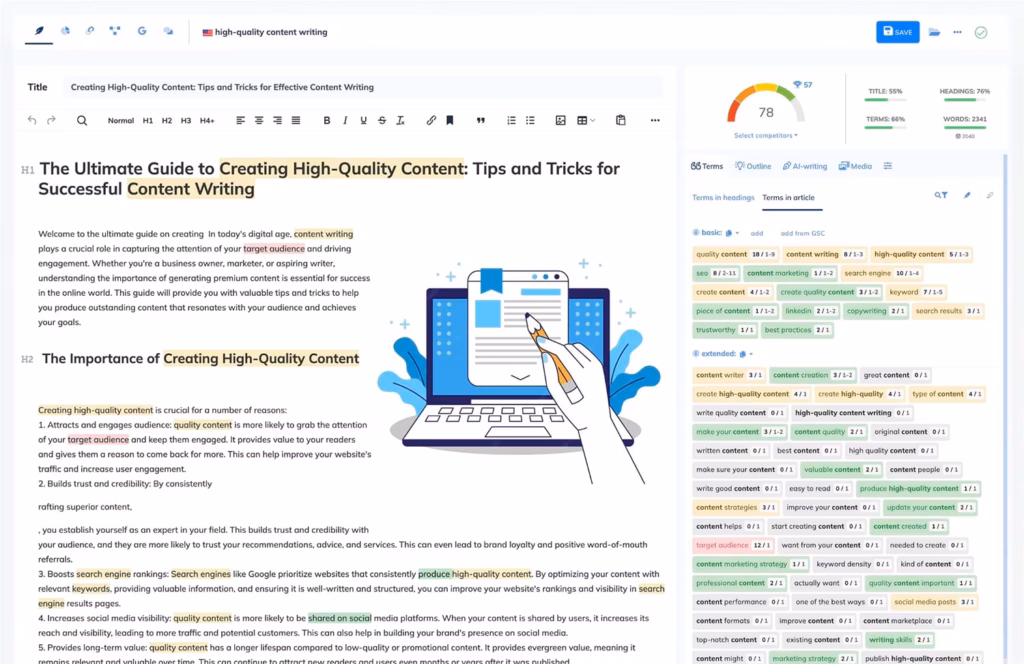 Via NeuronWriter neuronwriter content editor tool
