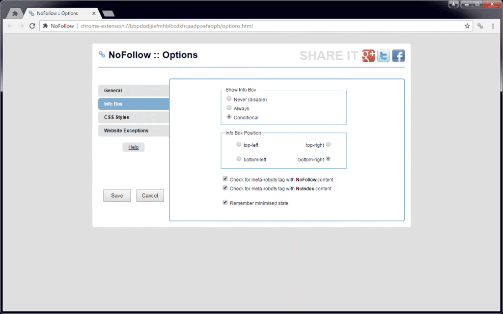 via Chrome Web Store nofollow browser extension