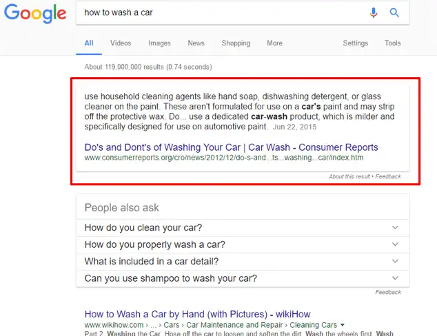 Search results