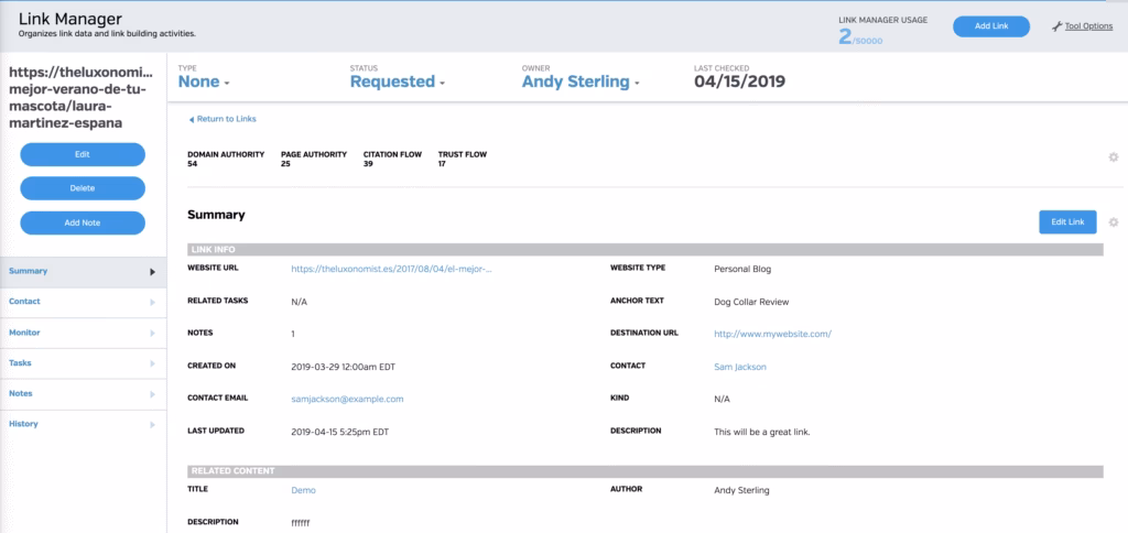 Via Raven Tools Raven Tools Link Building