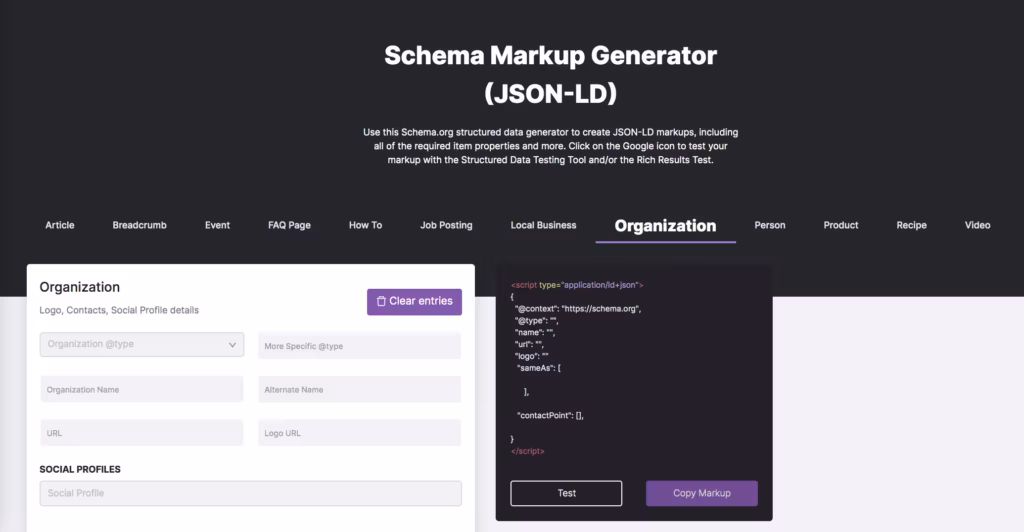 Generate schema markup easily with this ASML LD schema markup generator.