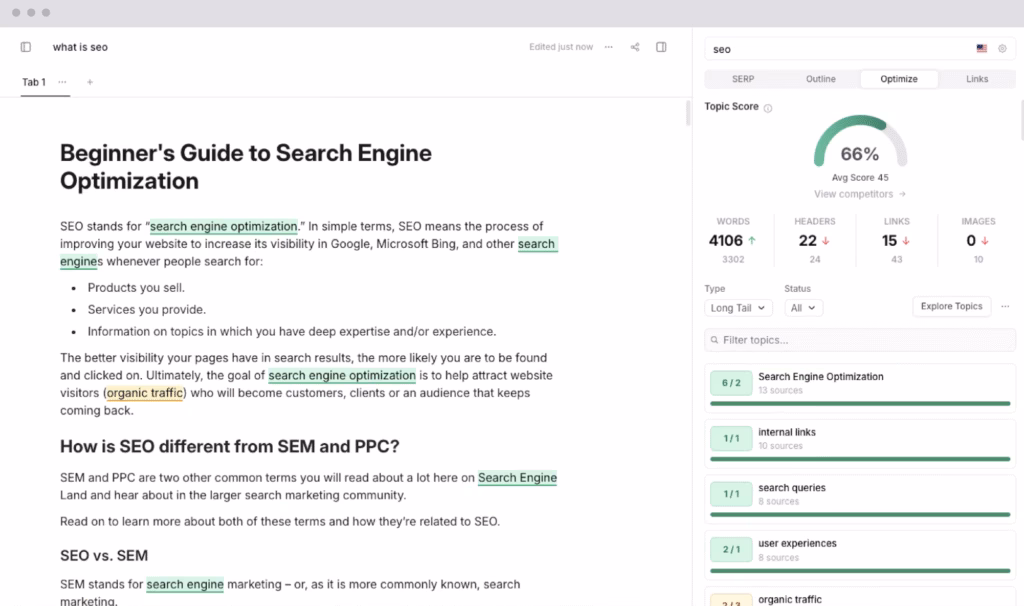 Via Frase.io Frase ai content optimization tool