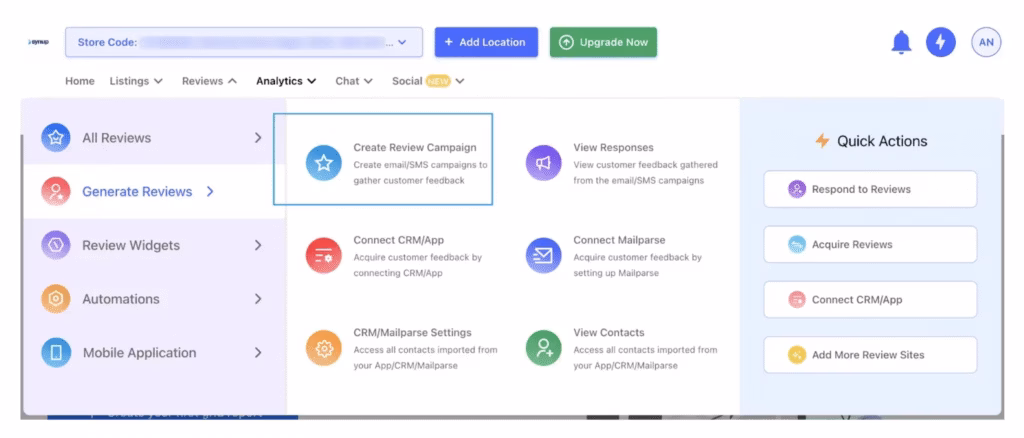Via Synup Review Management Synup - Create Review Campaign