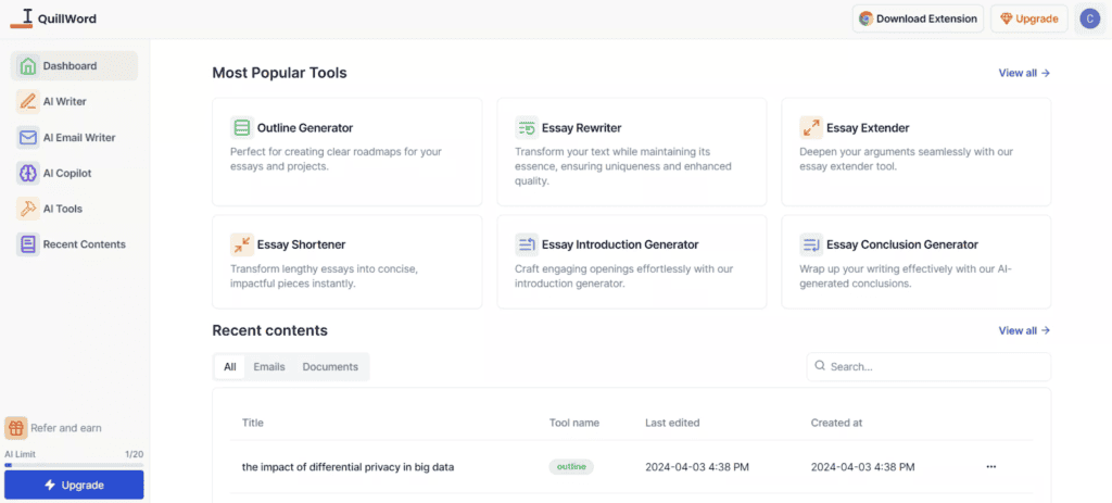 Search Atlas SEO software interface with tools for keyword analysis and content optimization.