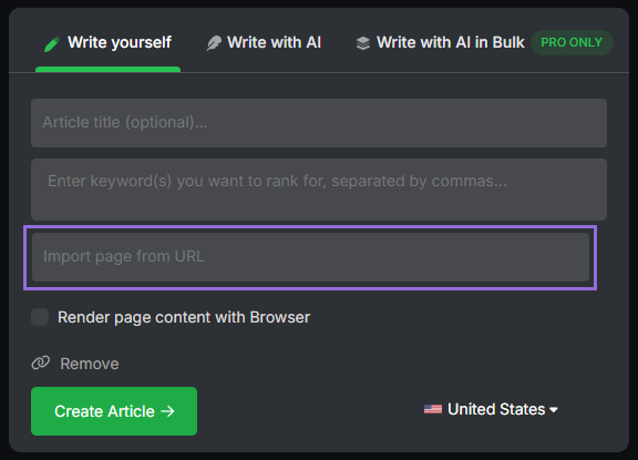 search atlas import target url