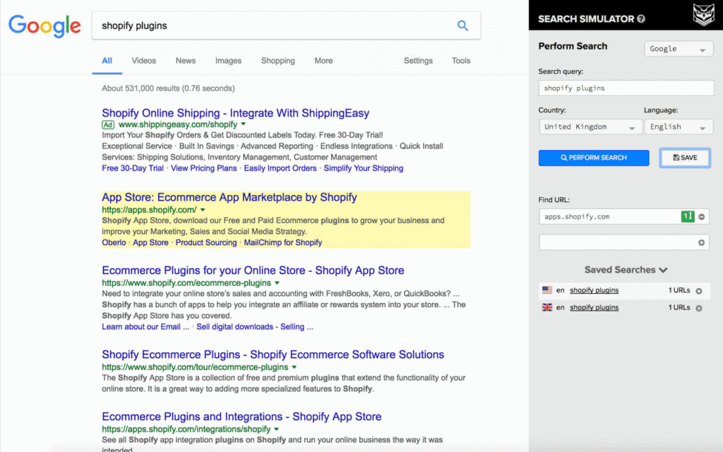 by Chrome Web Store Quality SEO software interface showcasing search and eCommerce tools for online success.