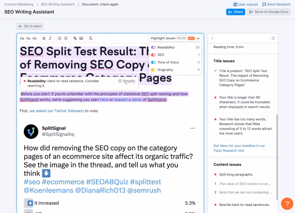 Via Semrush semrush writing assistant