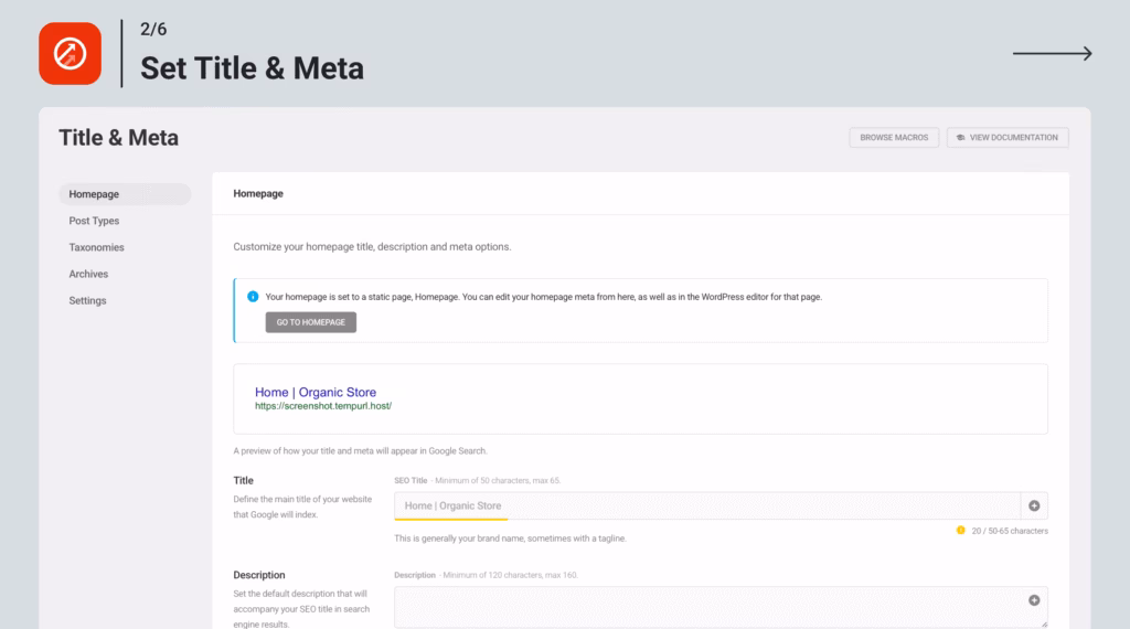 Via WordPress smartcrawl title and meta