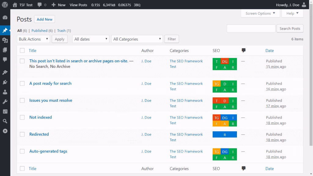 Via WordPress The SEO Framework Posts