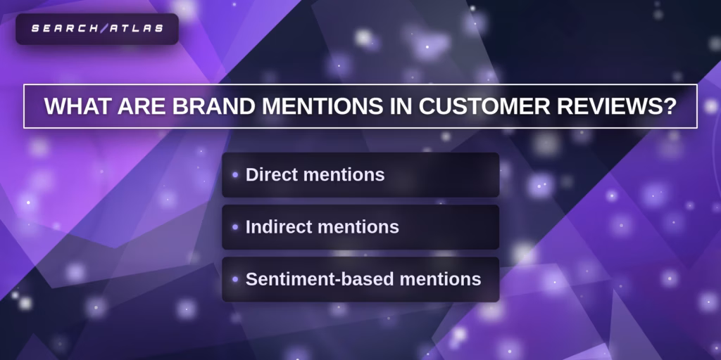 brand mentions in customer review
