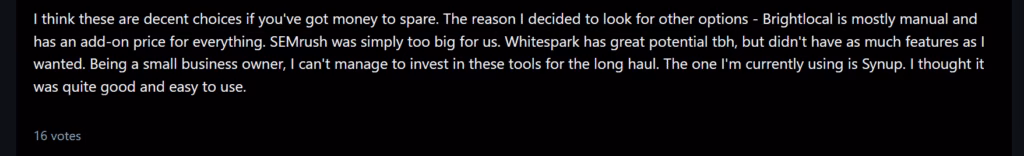 via Reddit whitespark reddit comment 4