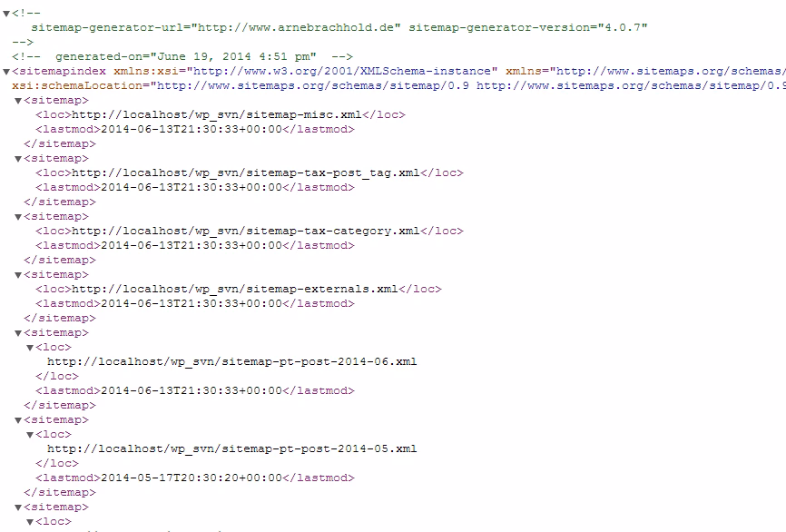 Via WordPress XML sitemap generator for Google