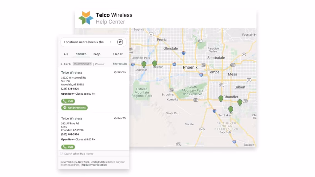 Via Yext yext map tool